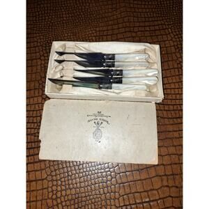 Vintage American Silver Co. fruit, dessert 5 Knife Set "World Brand"